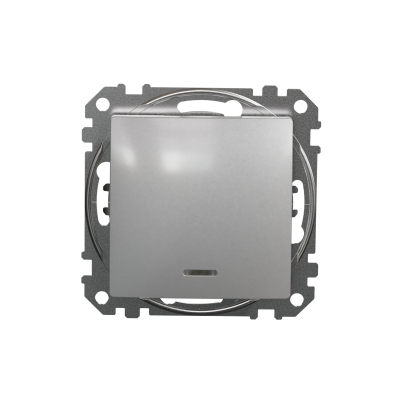 Sedna Design & Elements łącznik pojedynczy z sygnalizacją załączenia srebrne aluminium SDD113101N SCHNEIDER (SDD113101N)